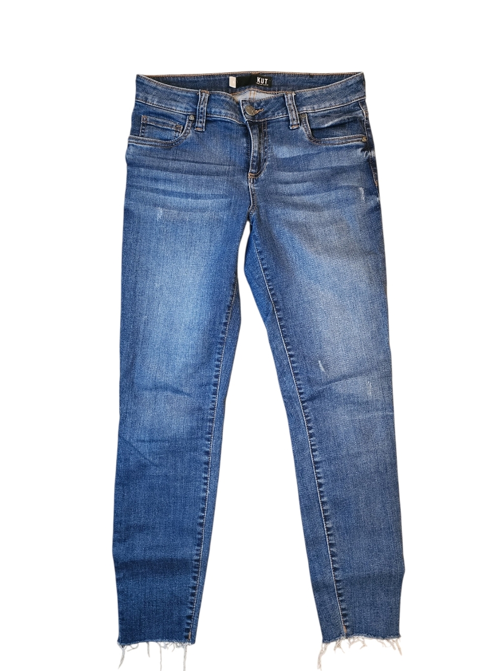 KUT from the Kloth Connie Ankle Skinny Jeans Raw Hem - 6